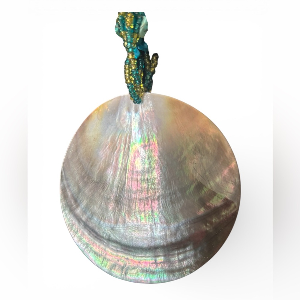 Erica Lyons Turquoise and Green Abalone Shell Necklace with 4 inch extender - Picture 2 of 6